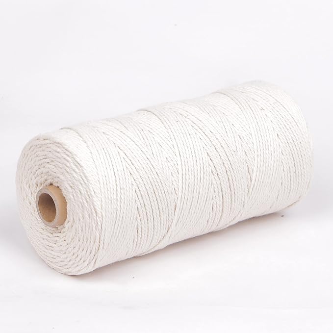 1013ft Butchers Cotton Twine String 2mm Cooking Twine Food Safe for Bakers, Meat and Roasting, Gift Wrapping, Crafting & Knitting