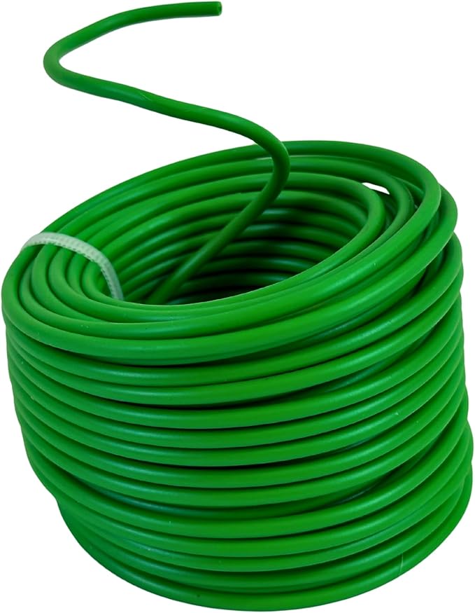 BudHuggers for Optimal Plant Training | 50ft (15M) | 3mm Thick Garden Wire Ties | Flexible & Durable | Rubber Plant Ties to Yield Bigger Buds, Stronger Branches & Larger Canopies | Reusable