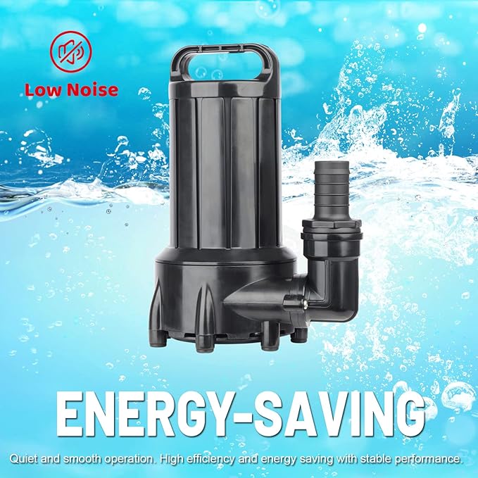 OYO WATER 2000GPH Submersible Outdoor Inline Pond Pump High Head Water Pump for Garden Waterfall Fountain Water Circulation for Koi Fish Pond