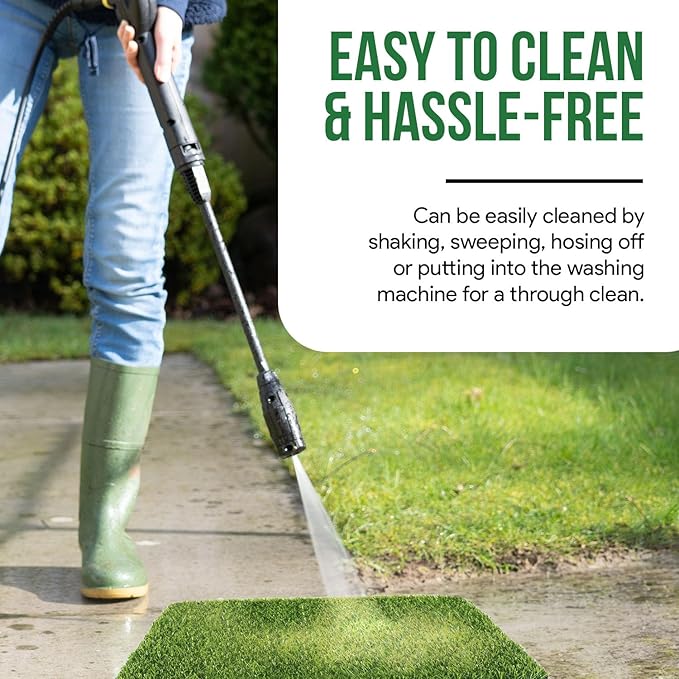 MAYSHINE Fake Grass for Dogs, Artificial Turf Grass Indoor Outdoor, Mat for Dogs Soft Blades, Cesped Artificial for Patios, Dog Astro Turf for Balcony, Quick Clean, Easy Rinse Patio Rug, 29.5"x17"