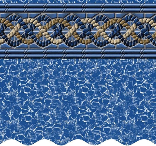 Smartline 15 ft x 24 ft Oval Swimming Pool Liner | Mystri Gold | Unibead Style | 54 Inch Wall Height | 20 Gauge Heavy Duty Virgin Vinyl | Designed for Steel Sided Above Ground Pools