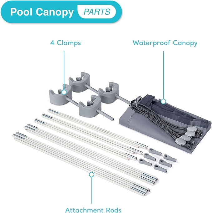 INTEX 26367EH 24'x12'x52" Ultra XTR Frame Outdoor Above Ground Swimming Pool Set with Sand Filter Pump, Ladder, Ground Cloth & Protective Canopy