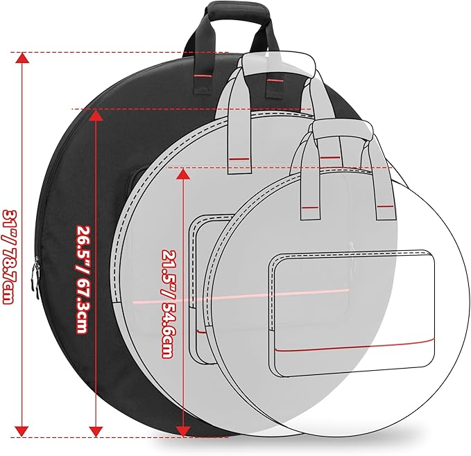 Large Heat Deflector Carry Bag, Compatible with Solo Stove Yukon 27" Heat Deflector, Fire Pit Heat Deflector Accessories Bag with Handles, Heat Deflector Carrying Case Dia: 31”, Bag Only