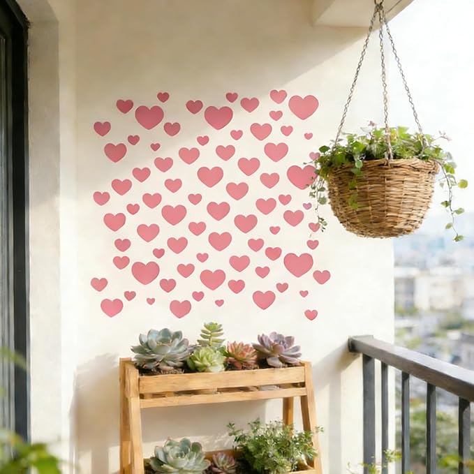 22 Pcs Heart Stencils for Crafts Reusable, 6x6 in Valentine Stencils for Painting on Wood/Wall/Canvas, Romantic Heart Templates Love Stencil Drawing Spraying Template for DIY Cards Home Decors Arts