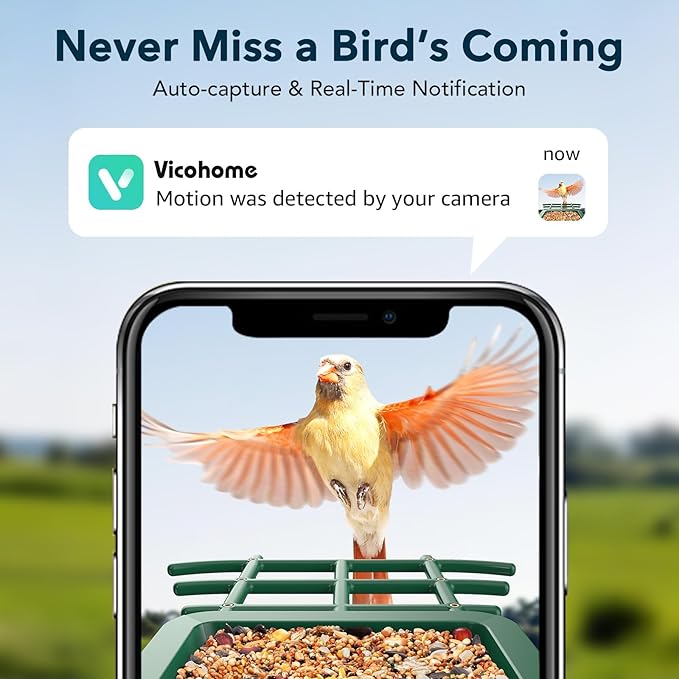 Bird Feeder with Camera Solar Powered, AI Identify & Auto Capture with 32GB Card, 2K HD Live Video Smart Bird Feeder Camera Instant Notifications in Backyard, Gift for Bird Lovers
