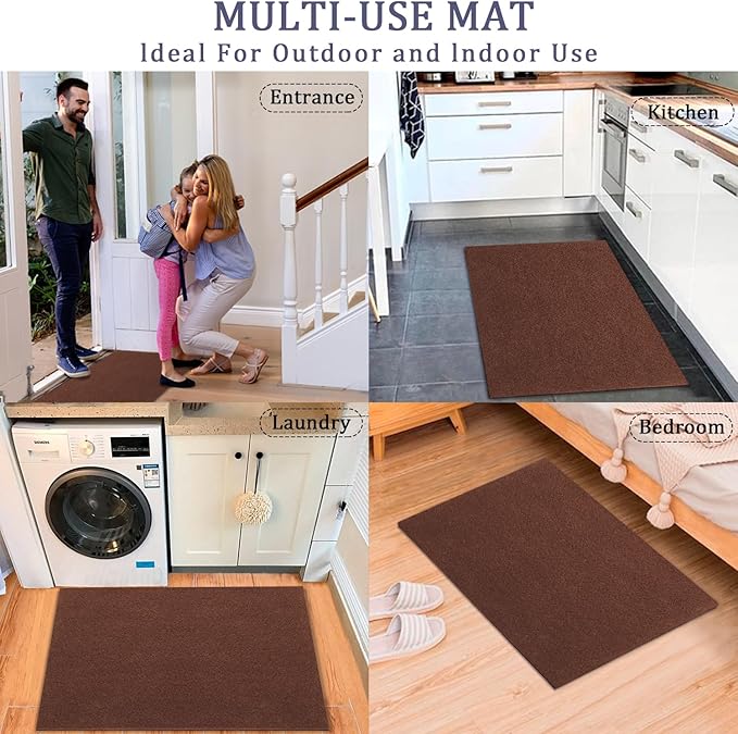AAZZKANG Blank Doormat Outdoor Entrance Non Slip Front Door Mat 2-Pack Ultra Absorb Mud Easy to Clean Multi-Purpose Carpet for Patio,Garden,Home Large 36"x24"