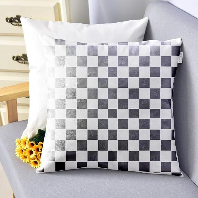 Checkerboard Stencils for Painting on Wood 11.8 Inch Reusable Canvas Checks Paint Straight Line Stencil for Crafts Kids Adult Art Projects Drawing Card Making Pattern for Wall Decorative (Check line)