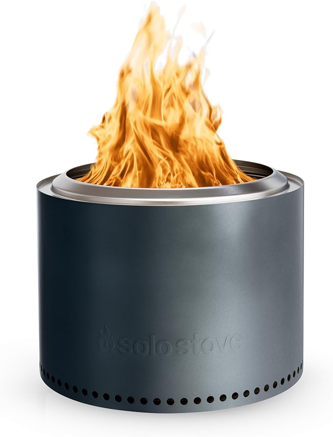 Solo Stove Bonfire 19.5" Smokeless Fire Pit with Removable Ash Pan | Portable Outdoor Fire Pit | Stainless Steel - Wood Burning Lightweight Fireplace | Ideal for 4-6 People, 20 lbs, Gunmetal