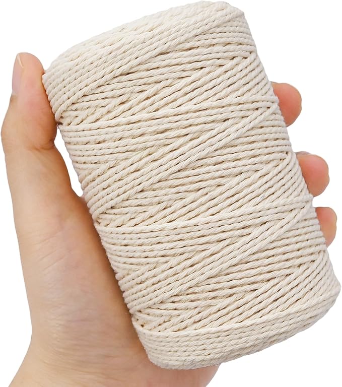 Leecogo Cotton Butcher's Twine, 500 Feet, Unbleached Kitchen Twine String for Cooking, Roasting, Crafts