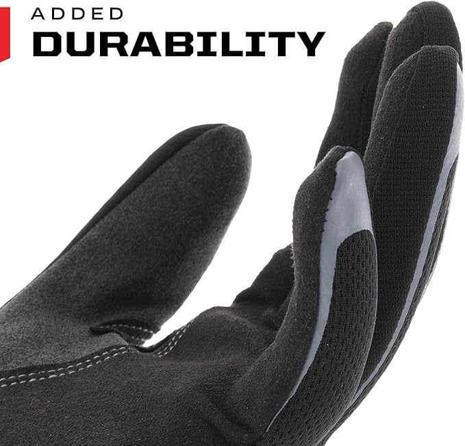 Mechanix Wear Utility Gloves - Men's Work Gloves for Landscaping, Home Improvement & Manufacturing - Machine Washable - Medium, Black/Grey