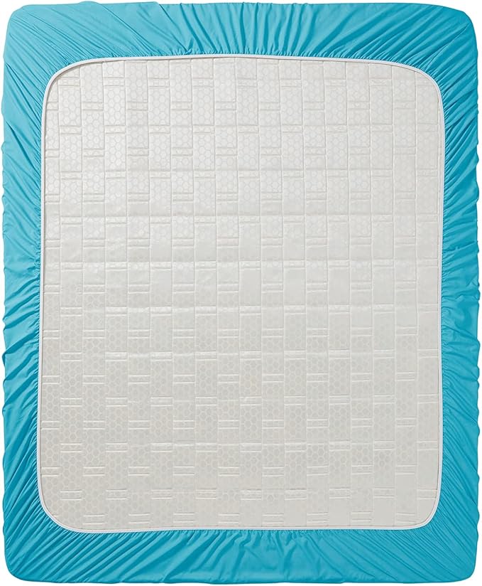 Clara Clark Fitted Sheet Twin Size, Super Soft Twin Fitted Sheet Only Fits up to 16 Inch Mattress - Wrinkle, Fade, Stain Resistant Twin Size Fitted Sheet - Beach Blue Fitted Sheet