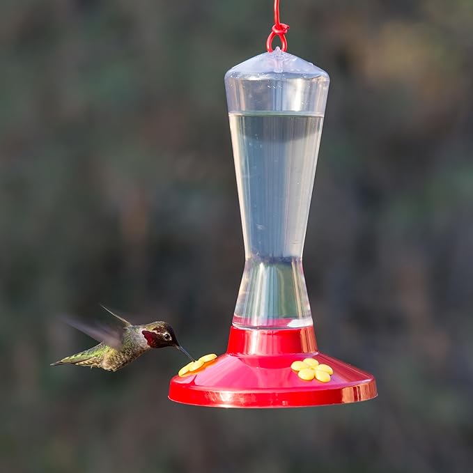 Perky-Pet 211 Clear Plastic Hummingbird Feeder – 8 oz