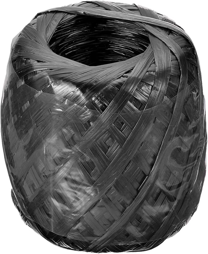 PATIKIL 125m/410Ft Polyester Nylon Plastic Rope, Twine Household Bundles Ropes Roll for Gardening Packing Crafting DIY, Black