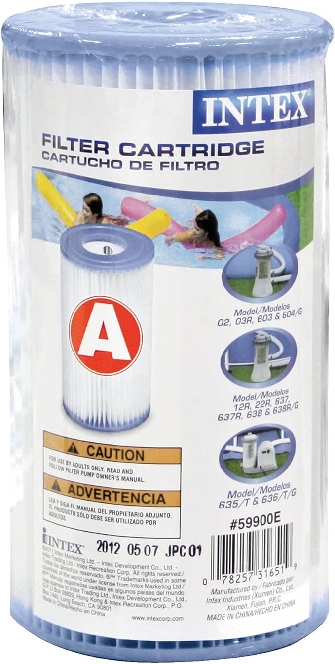 Intex 15ft x 48in Easy Set Outdoor Above Ground Swimming Pool Kit with Ladder, Cover, 1000 GPH GFCI Filter Pump and 6 Replacement Filter Cartridges