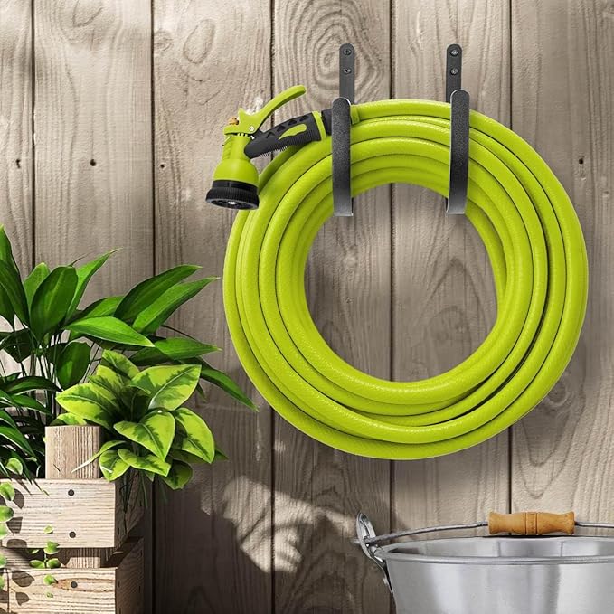 Garden Hose Holders Mount: Wall Mount Garden Hose Hangers for Outside - 4Pcs Rust-Proof Water Hose Racks Hanging Hooks for Outside Expandable Hose