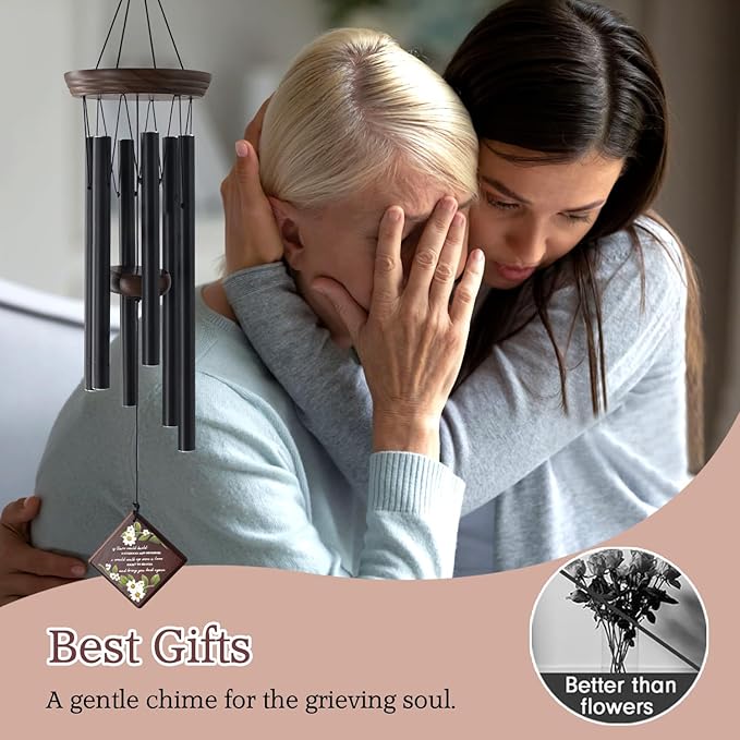 ASTARIN Wind Chimes for Outside,28'' Memorial Wind Chimes Sympathy Wind Chimes for Loss of Loved One Tree of Life Memorial Wind Chime Bereavement Condolence Gifts for Loss of Mother Father Husband