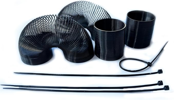 4 Pieces Squirrel Proof Metal Spring Barrier Device Spring Guard Baffle Accessories Outdoor Bird Feeder Protects Hanging Spring Type Coil Poles Raccoon Proof (Black，1.4“)