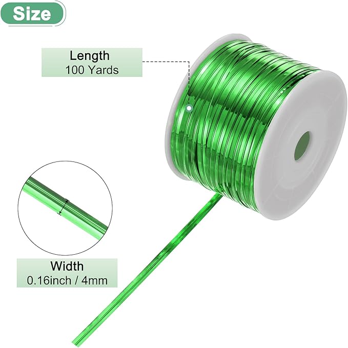 Metal Twist Ties, 100 Yards Metallic Twists Tie Bread Twisty-Ties for Party Decoration/Garden Plant/Gift Wrapping Bag/Cake/Pops Candy/Bakery Bags [Green]