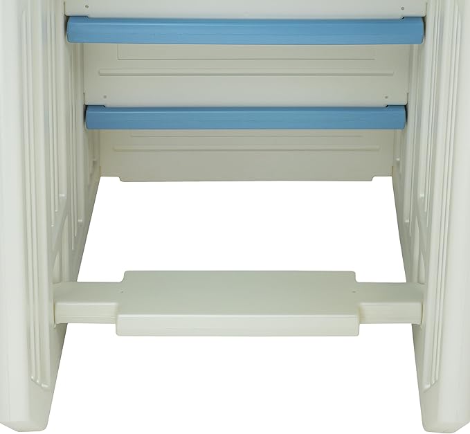 Aqua Select Anti-Slip in-Pool Steps | Pearl White/Tranquil Blue Steps | for Above Ground Swimming Pools | Can Mount to Decks 48" to 54" H | Safety Stairs Capacity Up to 350 lbs