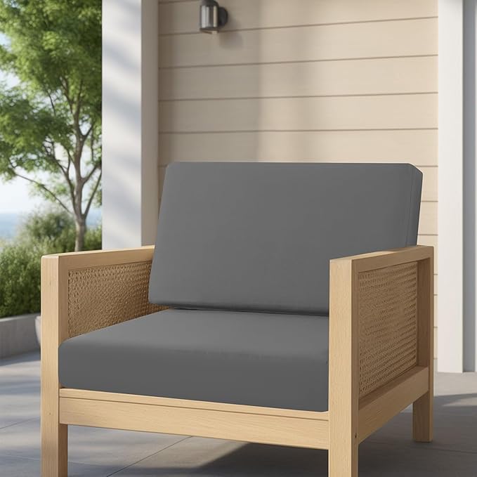 idee-home Outdoor Cushions for Patio Furniture, Outdoor Seat Cushion, Waterproof Couch Hampton Bay Deep Seat Replacement Chair Cushions for Garden Lawn Backyard Deck, 30 x 30