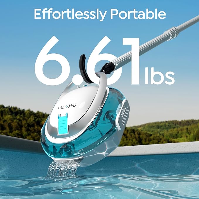 [2026 New] TALOSBO S2 Robotic Pool Cleaner – Dual-Layer Filtration, 90-Min Runtime, Powerful Cordless Pool Vacuum for Above-Ground & Flat Pools, Efficient Debris Removal & Auto-Parking Design