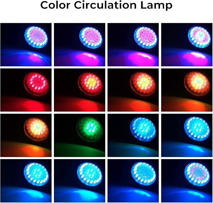 Pond Lights, Underwater Fountain Lights Color Changing Spotlight RGB Dimmable IP68 Waterproof Submersible Landscape Spot Lights for Outdoor Lawn Fountain Yard, 2 in Set