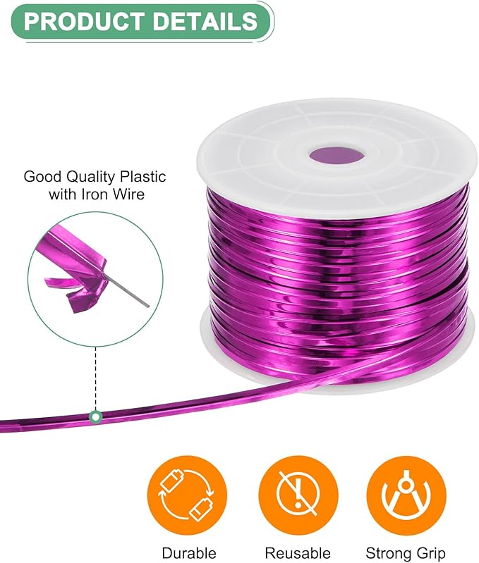 Metal Twist Ties, 100 Yards Metallic Twists Tie Bread Twisty-Ties for Party Decoration/Garden Plant/Gift Wrapping Bag/Cake/Pops Candy/Bakery Bags [Rose Red]