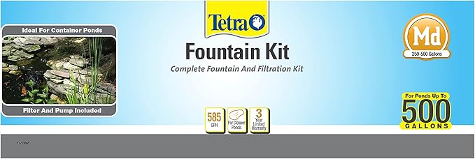 Tetra Pond Filtration Fountain Kit, Includes 3 Fountain Attachments
