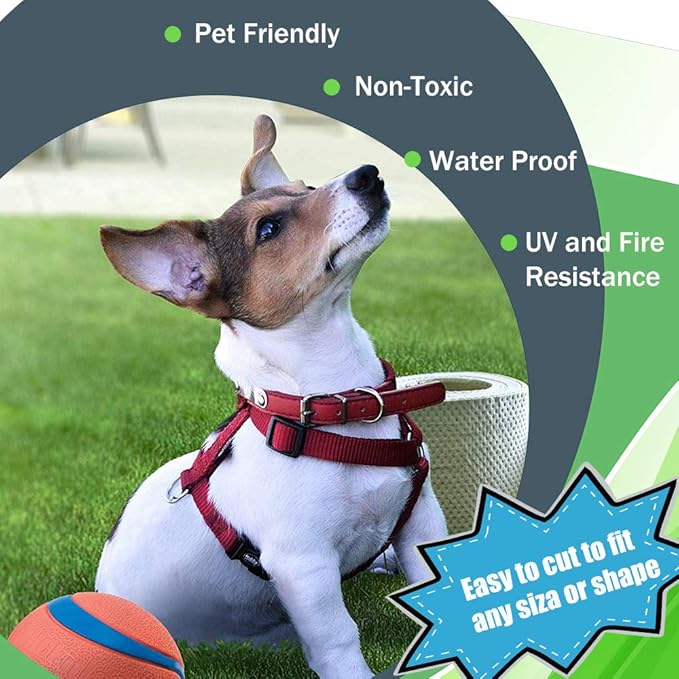 Artificial Grass Turf 11FTX63FT(693Square FT),0.8" Pile Height Realistic Synthetic Grass, Drainage Holes Indoor Outdoor Faux Grass Astro Rug Carpet for Pet Dog Garden Backyard Balcony