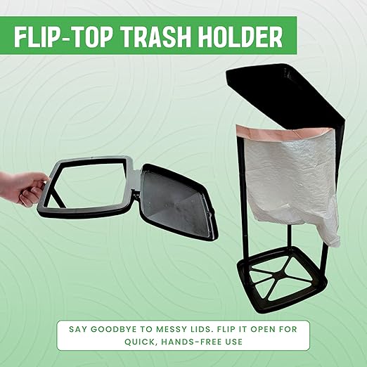 Roamix Collapsible Trash Can with Carrying Bag – Foldable Indoor/Outdoor 13 Gallon Garbage Bin for Camping, Parties, Home & Events – Quick Assembly Pop-Up Trash Holder