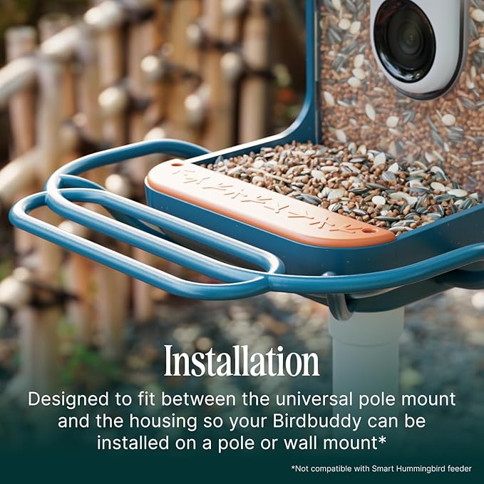 Birdbuddy Blue Perch Extender – Add-On Accessory for Better Watching Experience - Outdoor Bird Perch - Weatherproof and Durable