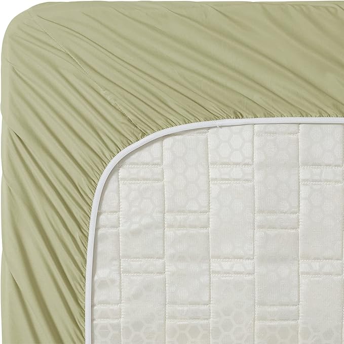 Clara Clark 1800 Premier Series 4pc Bed Sheet Set - King, Sage Olive Green