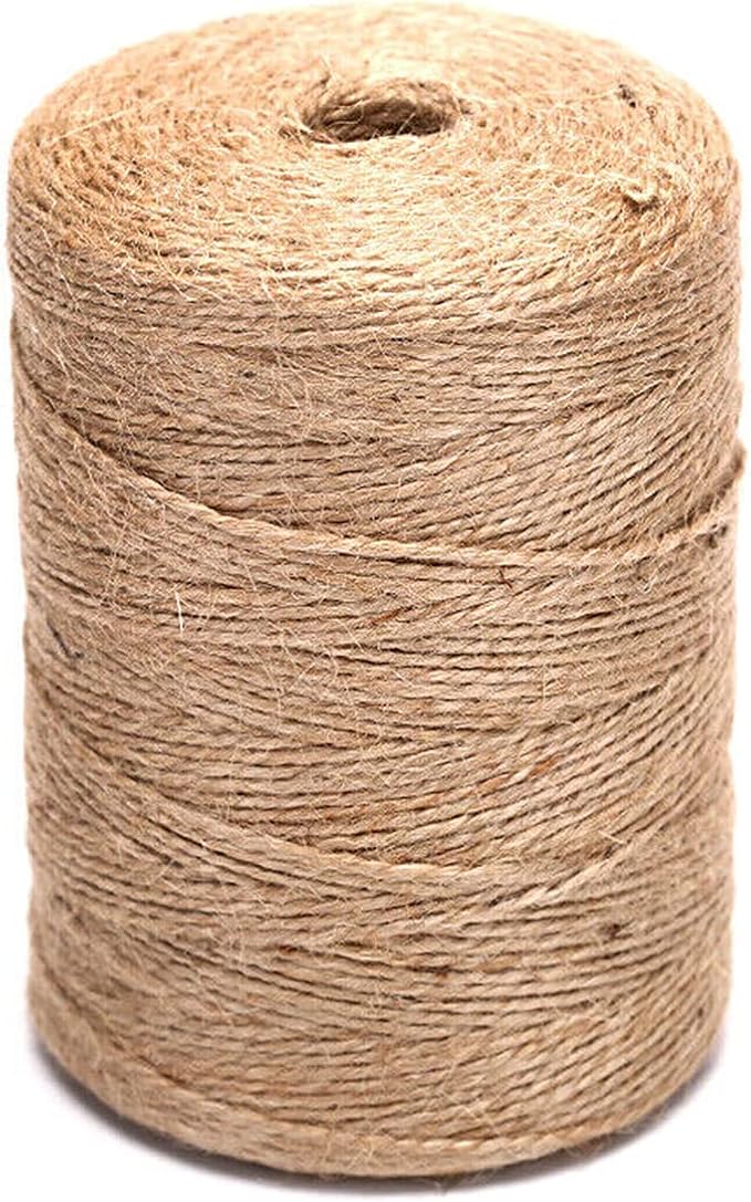 SMART&CASUAL 2mm Natural Jute Twine String Thin for Craft Plant Garden Gift Wrapping Christmas Handmade Art Decoration Packing String Home Art Decoration (Brown) (1100 Ft (330M))