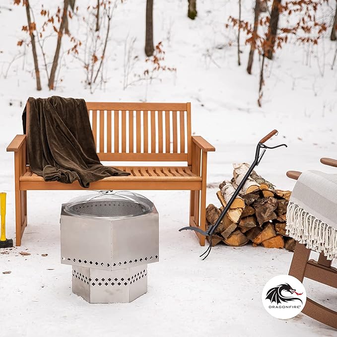 Dragonfire 18.5 Inch Universal Stainless Steel Spark Screen, Durable Mesh Stainless Steel, Safely Contains Sparks and Embers