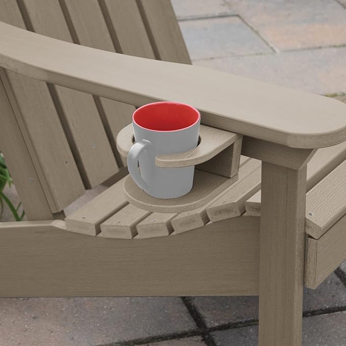 highwood Screw-On Cup Holder for Adirondack Chairs, Woodland Brown