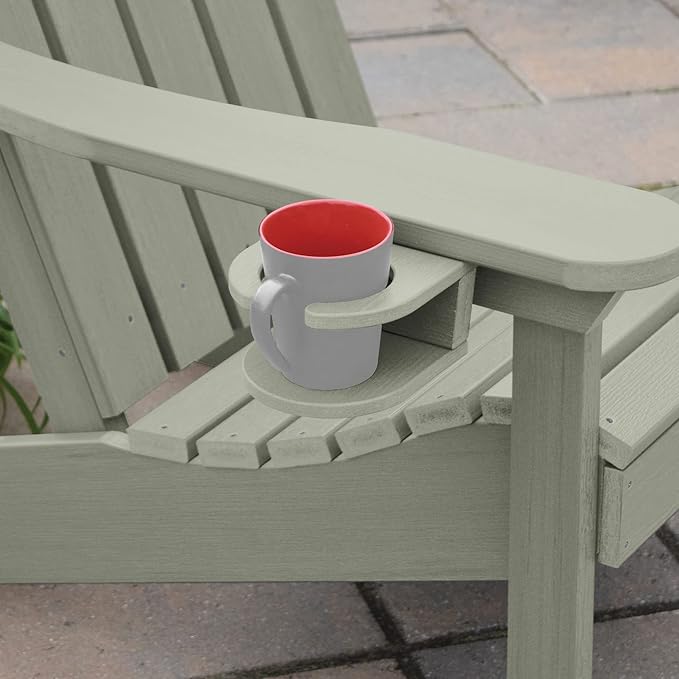 highwood Screw-On Cup Holder for Adirondack Chairs, Eucalyptus