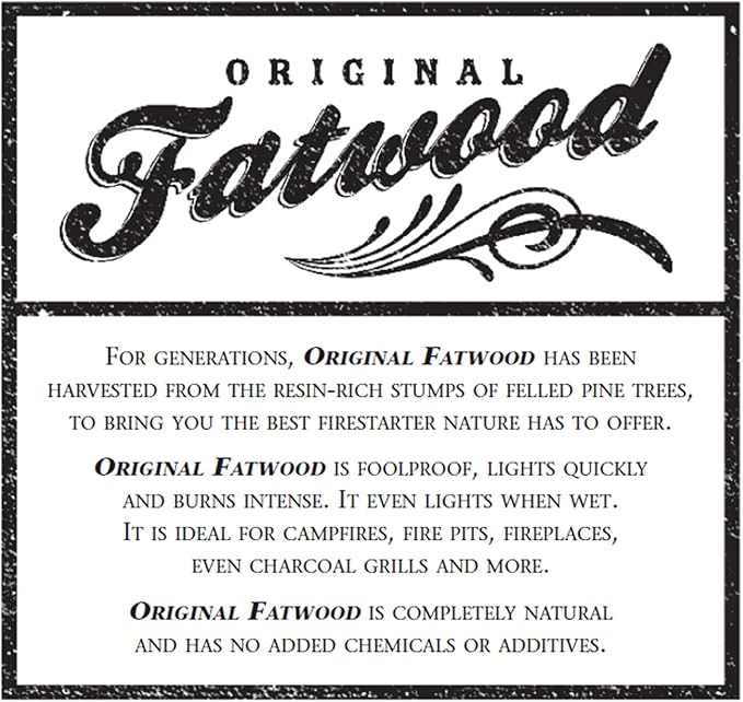Fatwood Fire Starter Sticks 25lb Box - Indoor or Outdoor All Natural Pine Fire Starters for Campfires, Fireplace, Firepit, Wood Stove, or BBQ Grill - Kindling Wood Firewood Lighter by Pure Garden