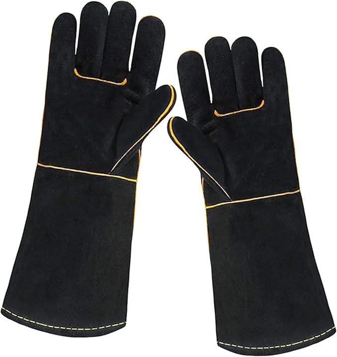 Heat Resistant Gloves for Grill BBQ,Long Sleeve Grill Gloves for Baking,Oven,Fireproof, Stove,Welder,Welding,Fireplace