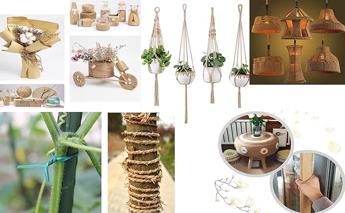 Natural Sisal Cat Scratching Twine, 5mm Heavy Duty Rope for Cat Tree & Scratching Post Replacement, DIY Cat Scratcher, Furniture Protector, Pet Play