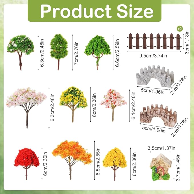 68 Pcs Fairy Garden Accessories Mini Resin Animals Figures Miniature Ducks Mushroom Ladybug Table and Chairs Bridge Pond Fence Moss Bonsai Landscape Ornaments Kit for Garden DIY Craft