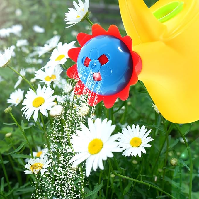 NUOBESTY Chicken Watering can Toys for Kids Bath and Outdoor Play Early Educational Watering Pot for Home and School 2-Pack Small Plastic Water Sprinkler can