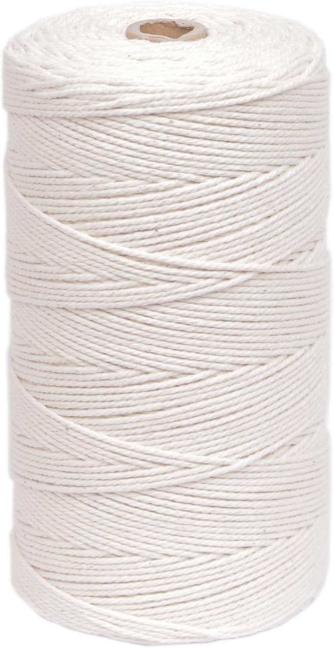 1375ft Butchers Cotton Twine String 2mm Cooking Twine Food Safe for Bakers, Meat and Roasting, Gift Wrapping, Crafting & Knitting