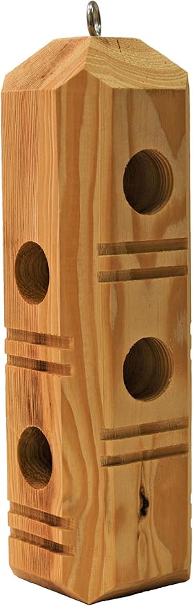 Wildlife Sciences Suet Plug Feeder, Bevel Cut Pine Post