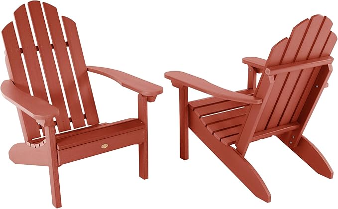 Highwood Classic Westport Adirondack Chairs, 2-Piece Set, Rustic Red