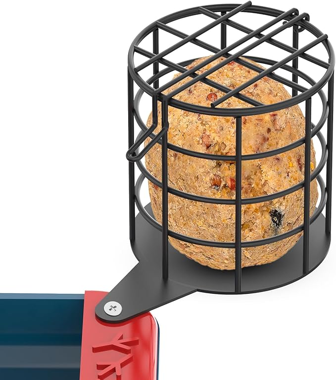 Metal Suet Ball Holder Designed for Bird Buddy Smart Bird Feeder with Camera - Durable Weatherproof Suet Feeder, Easy to Install, Powder-Coated