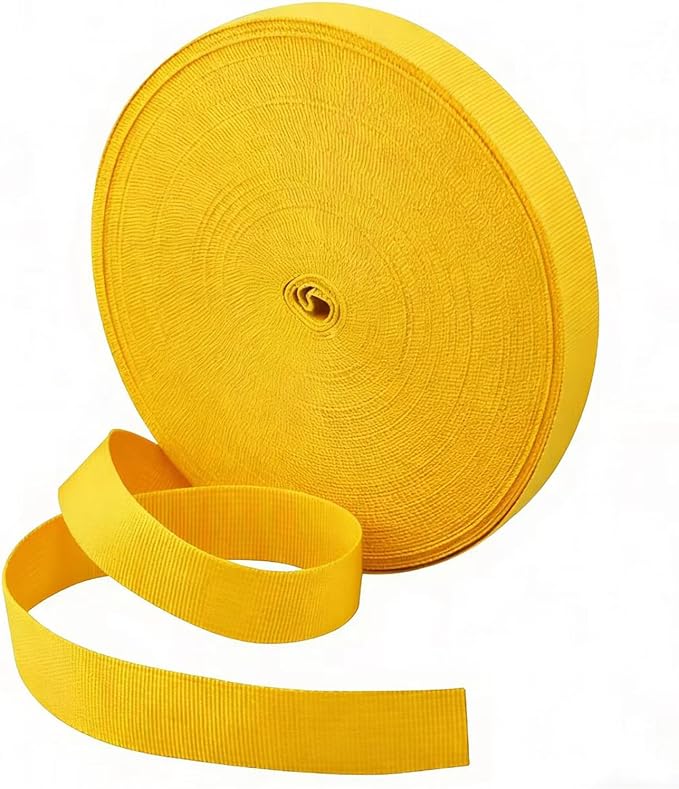 1 Roll 65.6 Feet Tree Tie for Plant Support Garden Strap 1 Inch Width Staking and Guying Material 1,800 Lbs Strength (Yellow)
