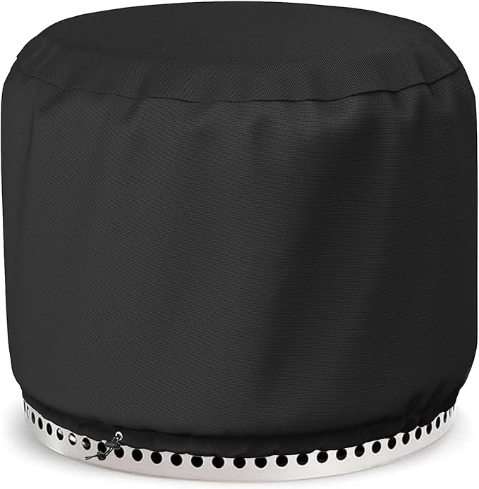 SHINESTAR Fire Pit Cover for Solo Stove Bonfire, Fire Bowl Cover for 18-20 Inches Fire Pits, Waterproof & Windproof, 20 Dia x 14 H, Black