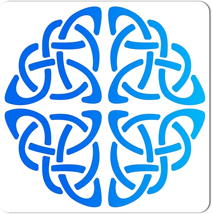GORGECRAFT 12"X12"Celtic Stencil Triquetra Knot Templates Viking Symbol Wicca Reusable Plastic Drawing Painting Stencils Template for Painting on Card Wall Fabric Tile Canvas Crafts DIY Home Decor