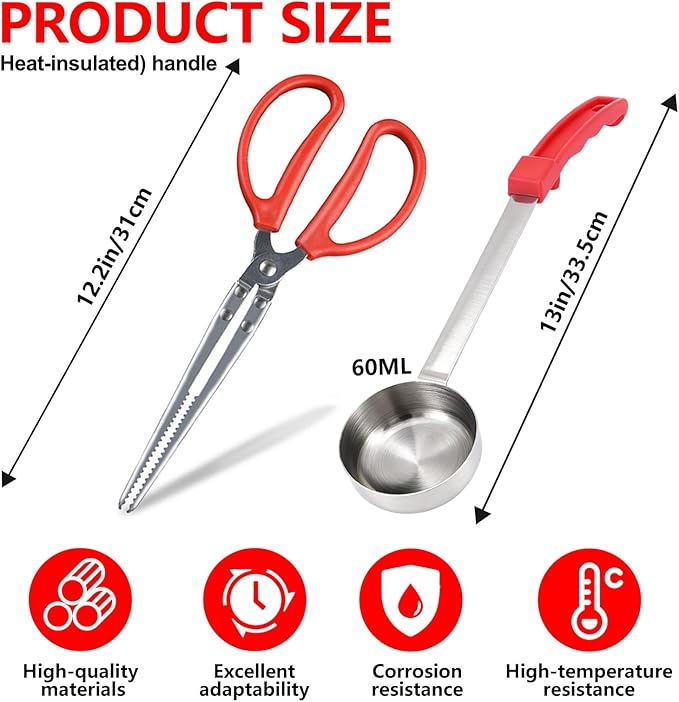 Mini Fire Stick Tongs and Pellet Scoop Set Compatible with Solo Stove Mesa/XL, Tabletop Fire Pit Accessories, Small Firewood Grabber, and Pellet Management Tool