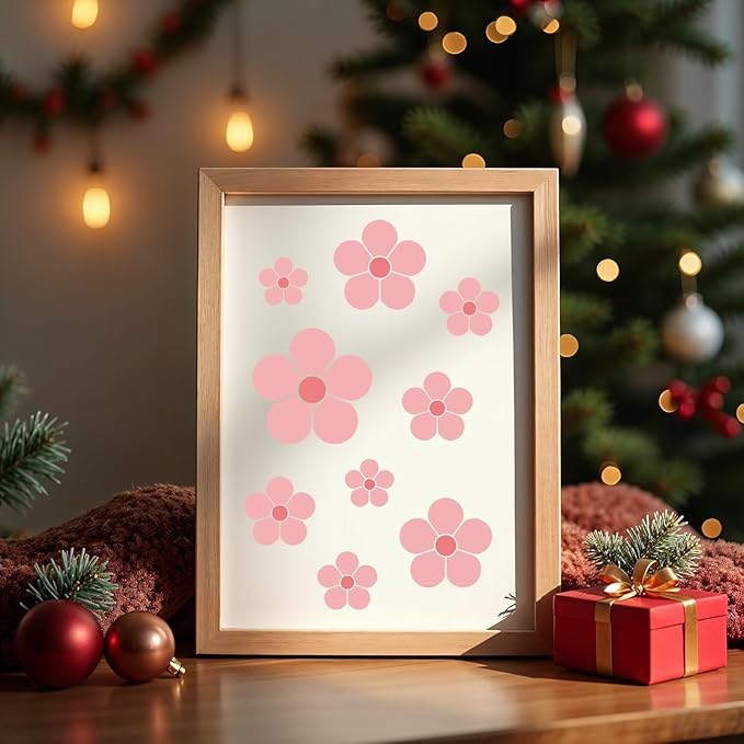 Large Flower Stencils for Painting, Plastic Reusable Floral Paint Stencils for Crafts Wood Burning Drawing Painting on Wall Wood Canvas